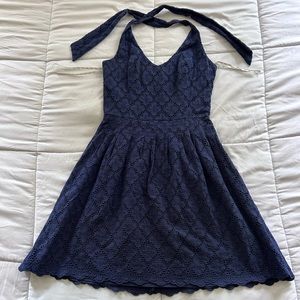 Lily Pulitzer, size 2 navy blue halter dress